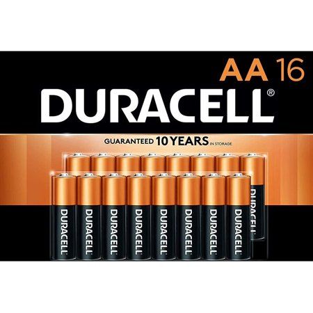 Photo 1 of Duracell - CopperTop AA Alkaline Batteries - Long Lasting All-purpose Double a Battery for Household and Business - 16 Count
