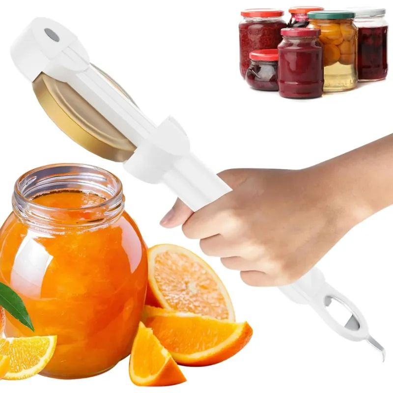 Photo 1 of HEYMKGO Jar Opener for Seniors with Arthritis, Magnetic Can Opener for Weak Hands, Retractable Bottle Opener Get Lids off, White