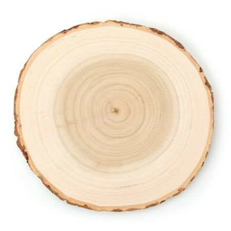 Photo 1 of Cousin DIY Poplar 7 Round Rustic Wood Slice with Bark Pack Of 2
