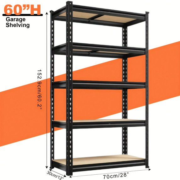 Photo 1 of Heavy-Duty Metal Storage Rack – Adjustable Garage Shelving Unit
