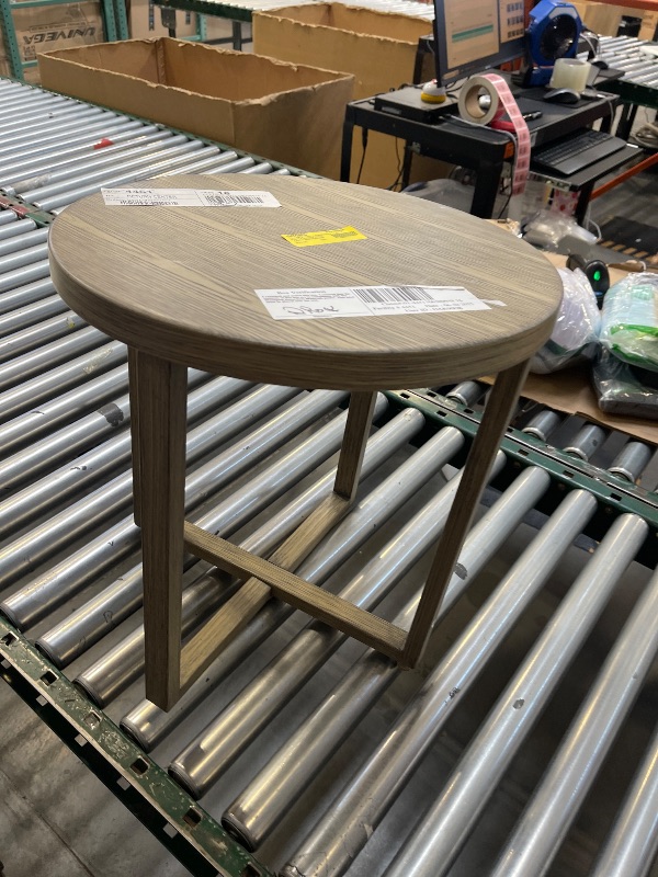 Photo 1 of Giantex 36" Round Dining Table for 4, Kitchen Table with Wing-Shaped Base, Wood Grain Tabletop, 220Lbs Capacity, Coffee Tables for Dinette, Dinner, Dining Room, Living Room, Restaurant (Oak)