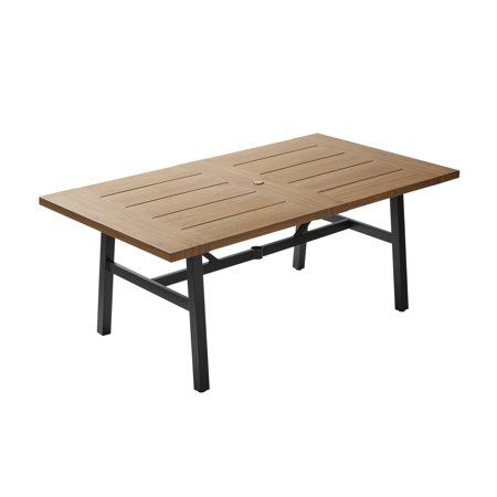 Photo 1 of Better Homes & Gardens Kennedy Pointe 70 Steel Outdoor Dining Table Brown/Black