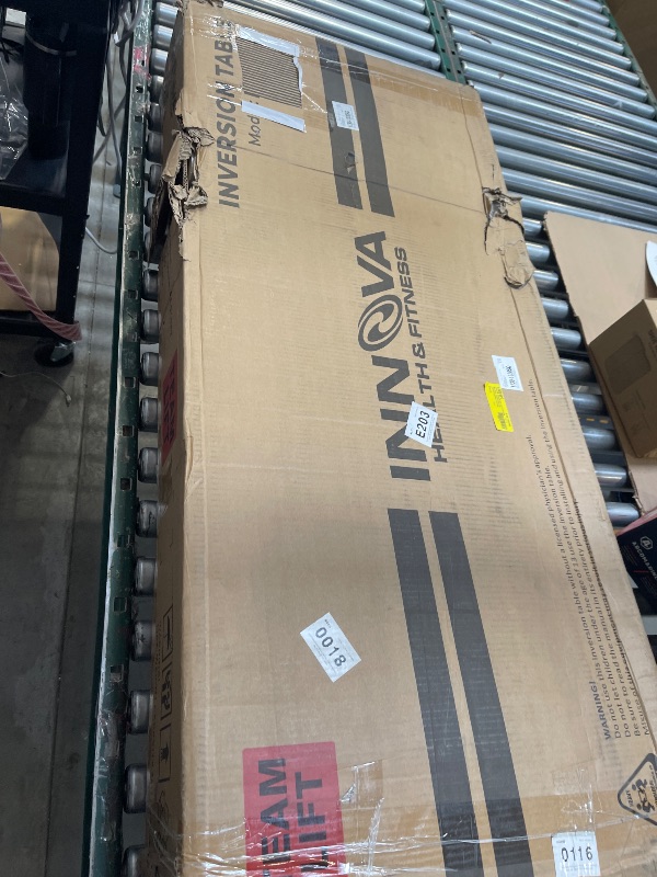 Photo 1 of INNOVA HEALTH AND FITNESS ITM4800 Advanced Heat and Massage Inversion Table,Black/ Blue / Gray
