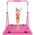 Photo 1 of Multi-Functional Adjustable Height Children's Gymnastic Bar with Bear Rings, Sturdy Steel Construction, Space-Saving Design,
