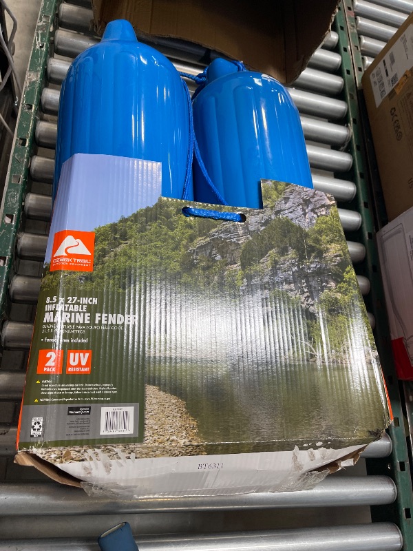 Photo 1 of 2 Pack Boat Fenders, 23" x 6.5", Inflatable Dock Bumpers with Pump, Marine Buoys for Docking, Pontoons, Boat Accessories
