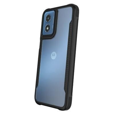 Photo 1 of Onn. Dual-Layer Phone Case for Moto G PLAY (2024) - Black/Clear
