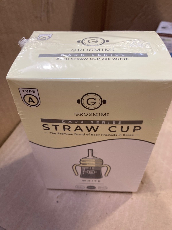 Photo 1 of GROSMIMI Spill Proof no Spill Magic Sippy Cup with Straw with Handle for Baby and Toddlers, Customizable, PPSU, BPA Free 6 oz (White)