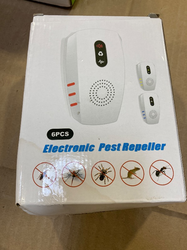 Photo 1 of 2025 Upgraded Ultrasonic Pest Repellent Indoor Insect Repeller, Pest Control, Repellent Roach, Mouse, Bugs, Mosquito, Mice, Spider, Ant, Rodent Repellent Ultrasonic Plug in, 3 Mode Switching, 6 Packs