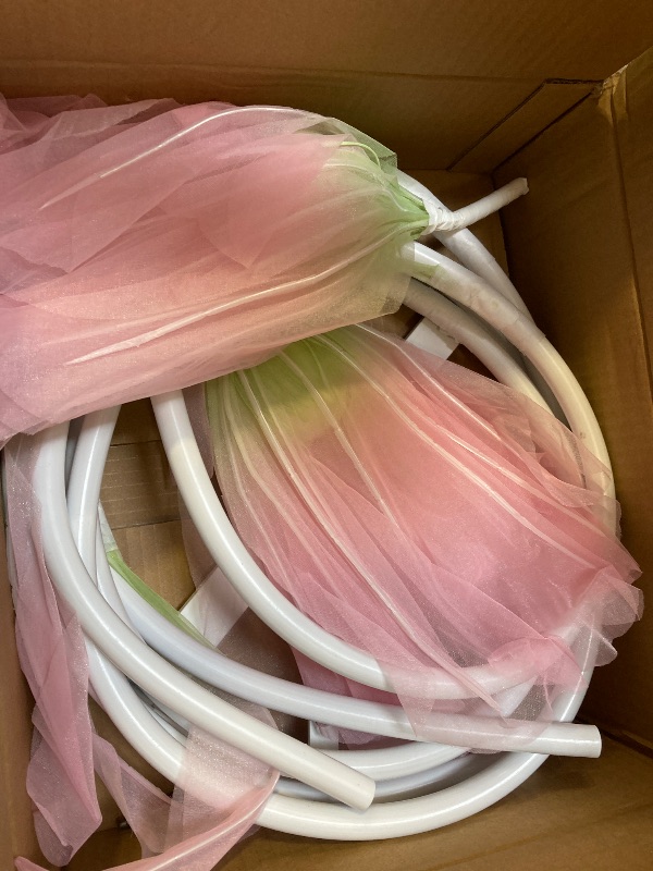 Photo 1 of YOFNIRG Wedding Decorations for Reception,5.6 Ft Big Artificial Silk Flowers,Giant Flowers for Decoration,Party Banquet Decor,Home Decor,Photographic Props,Shop Window Display?Green and Pink?