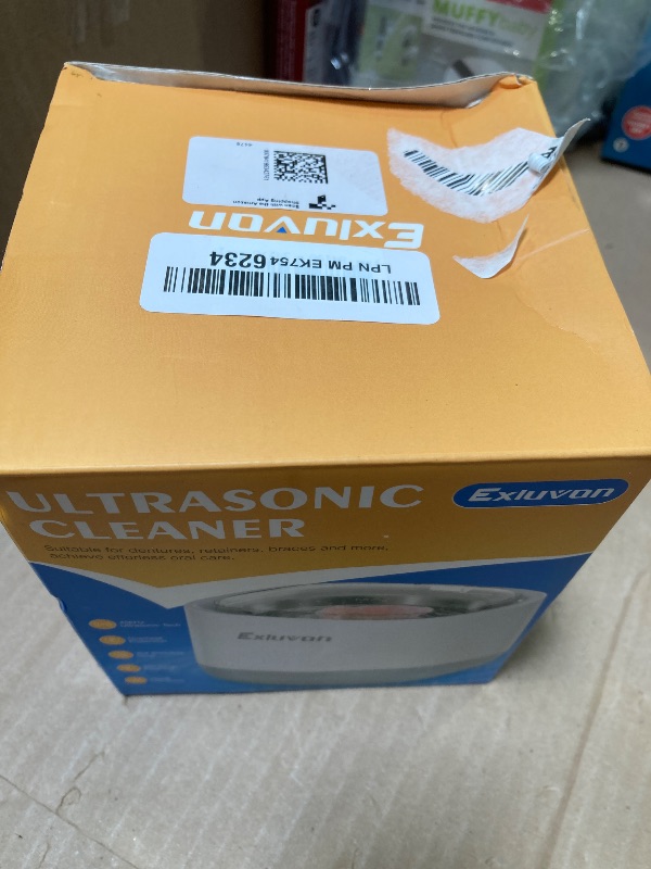 Photo 1 of Exluvon Ultrasonic Retainer Cleaner 45kHz, 250ML Portable Jewelry Cleaner, Professional Retainer Cleaner Machine for Denture, Mouth Guard, Aligner