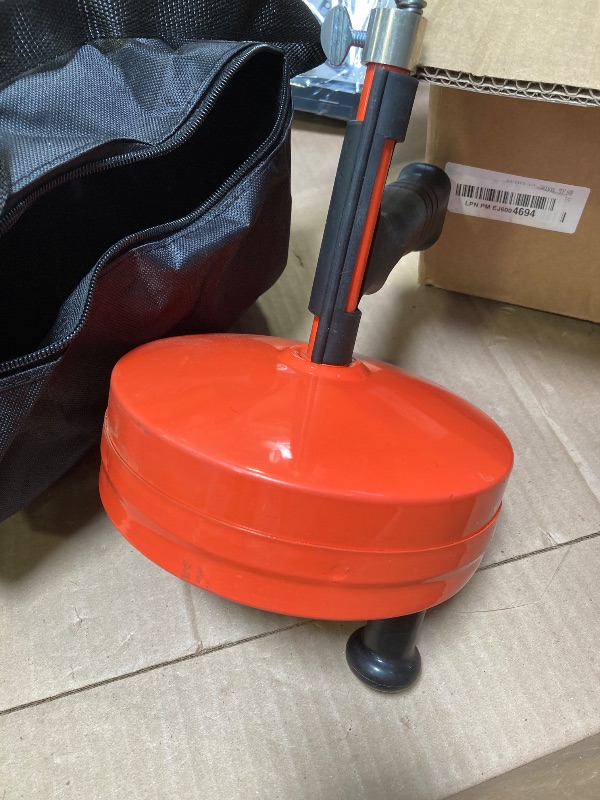 Photo 1 of 50 Ft Drain Auger,Use Manually or Drill Powered 50 Foot Drain Snake,Heavy Duty Flexible Plumbing Snake,With Gloves and Storage Bag,for Kitchen Sink, Shower Drain