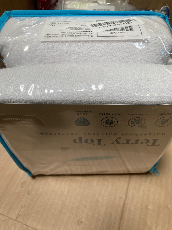 Photo 1 of LUCID Premium Hypoallergenic 100% Waterproof Mattress Protector - Universal Fit, Cotton Terry Top, Queen , White