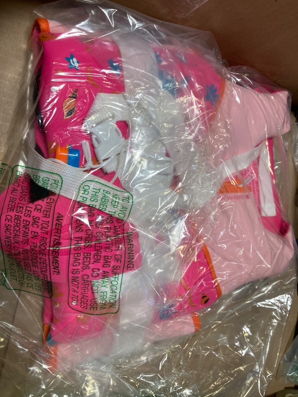 Photo 1 of Kids Swim Vests Pool Toddler for 24-64lbs/3-9 Years, Adjustable Swimming Jacket Floaties Aid for Children, Boys Girls Learn to Swim (Pink, M (33-44 lbs/4-6 yrs))