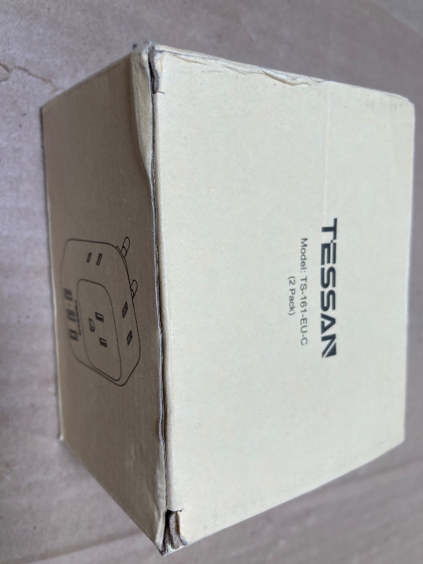 Photo 1 of 2 Pack European Plug Adapter USB C, TESSAN US to Europe Adapter 4 Outlets 3 USB Charger, Type C International Power Adaptor to Italy Spain France Portugal Iceland Germany, Europe Travel Essentials