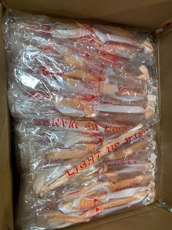 Photo 1 of HONLYNE Wedding Wands with Lights,Fairy Wands, LED Silk Fairy Wand with Bells for Wedding Send Off, New Year, Raves, Concert, Birthday (200 PCS)