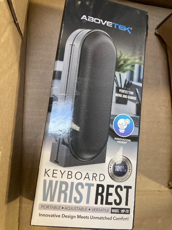 Photo 1 of AboveTEK Keyboard Wrist Rest – Adjustable Angle & 25-Inch Length, Foldable Ergonomic Memory Foam Support for Computer, Laptop & Gaming – Non-Slip, Relieves Forearm & Elbow Pain for Typing & Mouse Use