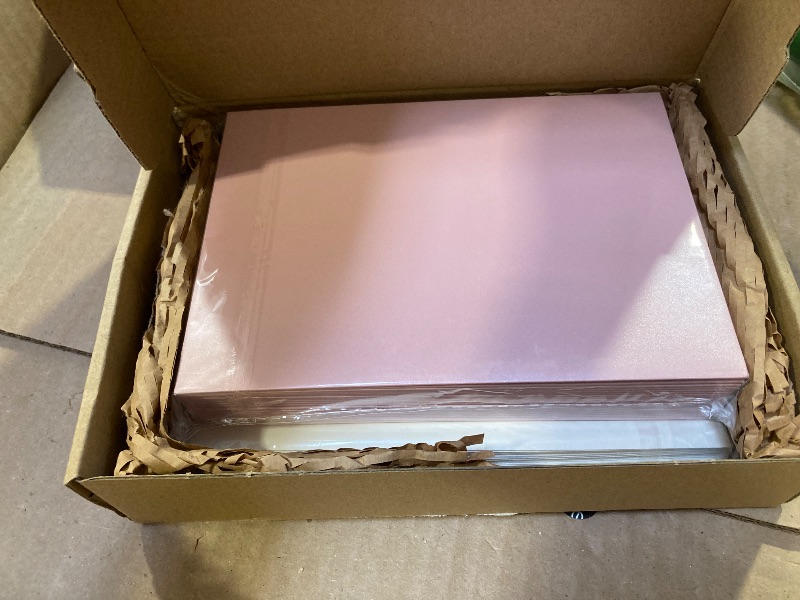 Photo 1 of Pinkish Purple Wedding Invitation Pocket Folder Solid Pearl Invite Pockets 20 sets (pinkish purple)