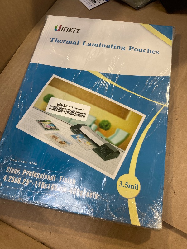 Photo 1 of Uinkit 400 Pack Thermal Laminating Pouches 4x6 Inches 3.5Mil Thickness Laminating Sheets for Sealed Photo Business Card,4.25x6.25 Lamination Sheets Paper for Laminator Round Corner