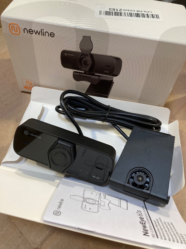 Photo 1 of N newline 4K Webcam for PC, 4K UHD USB Webcam with Microphone, New Upgraded Auto Focus, Low Distortion, Privacy Cover, PC Camera for Zoom, Skype, Teams, Laptop, Conferencing, Calling, NewEye 60s