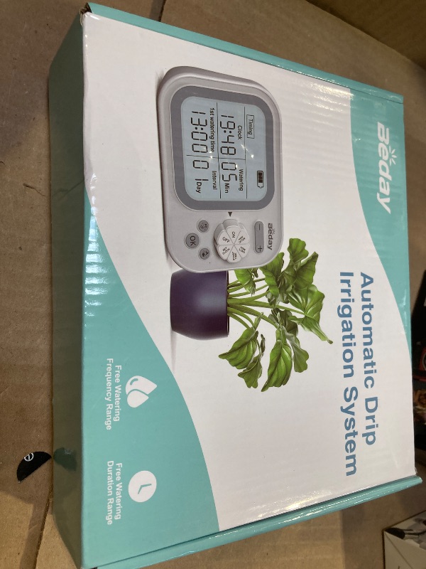 Photo 1 of Automatic Plant Waterer Indoor Self Watering System for 15 Potted Plants, Auto Drip Irrigation Kit Programmable Water Timer with Smart Humidity Detection