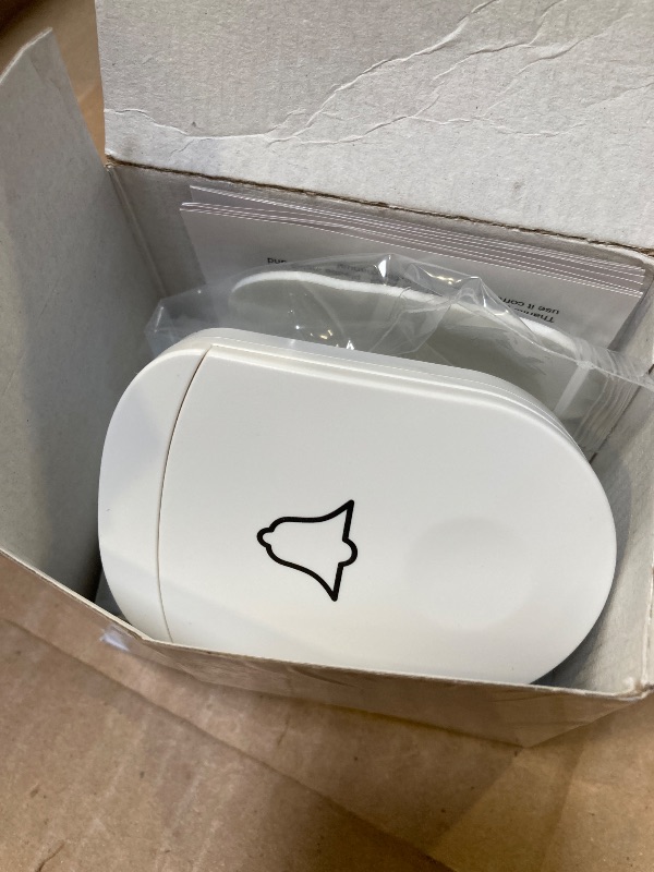 Photo 1 of Wireless Doorbell, 1,000ft Range Loud Enough Doorbell Chime?5 Volume Levels and 52 Door Chimes With LED Flashing (White Big Button)