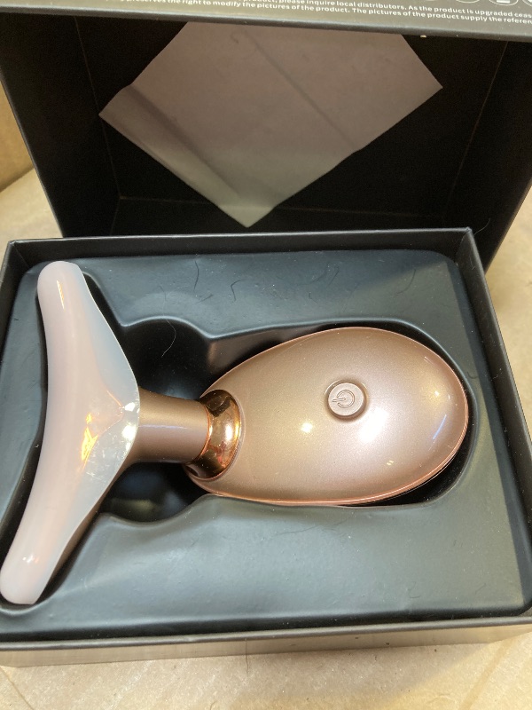 Photo 1 of ELISHINE Light Based Face-Neck-Massager - 7 Color Portable Facial Massager for Skin Care, Rose Gold