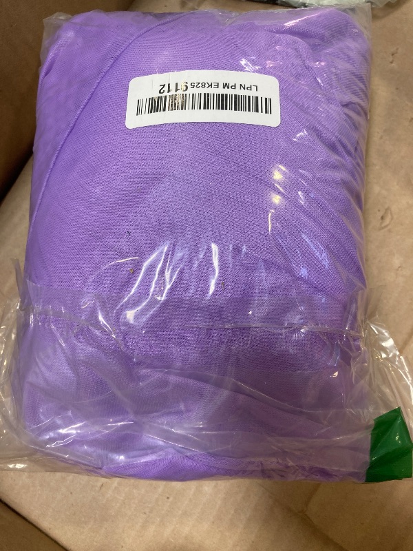 Photo 1 of Lavender Tulle Backdrop Curtain with Led Lights for Wedding Baby Shower Girls 10ft X 8ft Lavender Sheer Backdrop Curtain for Birthday Party Bridal Shower Photoshoot Background Decorations