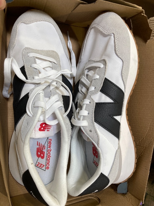 Photo 1 of New Balance Men's 237 V1 Sneaker, White/Brighton Grey/Black, 10.5