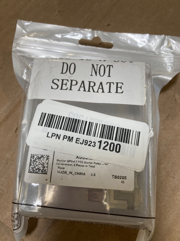Photo 1 of Mudder QP2-4.7 PTC Starter Relay 1 Pin Refrigerator Starter Relay and 6750C-0005P Overload Protector Compatible with LG Refrigerator Compressor, 2 Pieces in Total