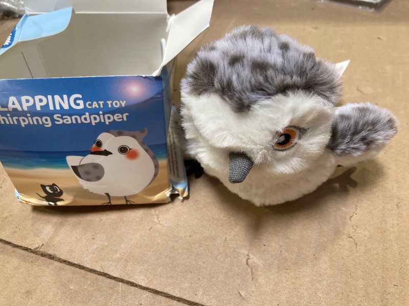 Photo 1 of Potaroma Cat Toys Flapping Bird (No Flying), Lifelike Sandpiper Chirp Tweet, Rechargeable Touch Activated Kitten Toy Interactive Cat Exercise Toys for All Breeds Cat Kicker Catnip Toys 4.0"