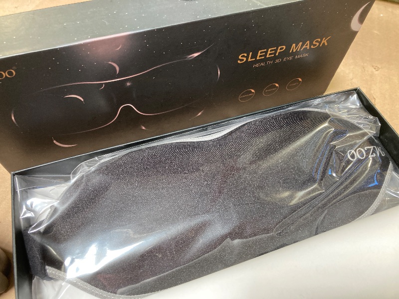 Photo 1 of MZOO Luxury Sleep Mask for Back, Side Sleeper, Complete Light Blocking Sleeping Eye Mask Night Blindfold, 3D Zero Pressure & Spacious for Lash Extensions, Breathable Soft Eye Cover Flight Nap Travel
