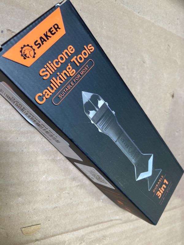Photo 1 of Saker Silicone Caulking Tools-3 in 1 Sealant Finishing Tool Grout Remove Scraper Caulk Remover Glass Glue Angle Scraper for Bathroom,Kitchen,Floor,Window,Sink Joint,Frames Seal (Black Blue)