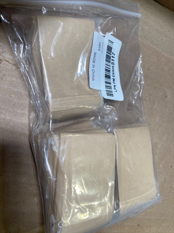 Photo 1 of 200 Pack Disposable Drawstring Tea Filter Bags Safe & Natural Unbleached Paper Tea Infuser Drawstring Empty Bag for Loose Leaf Tea (5 x 7cm, Natual Color)
