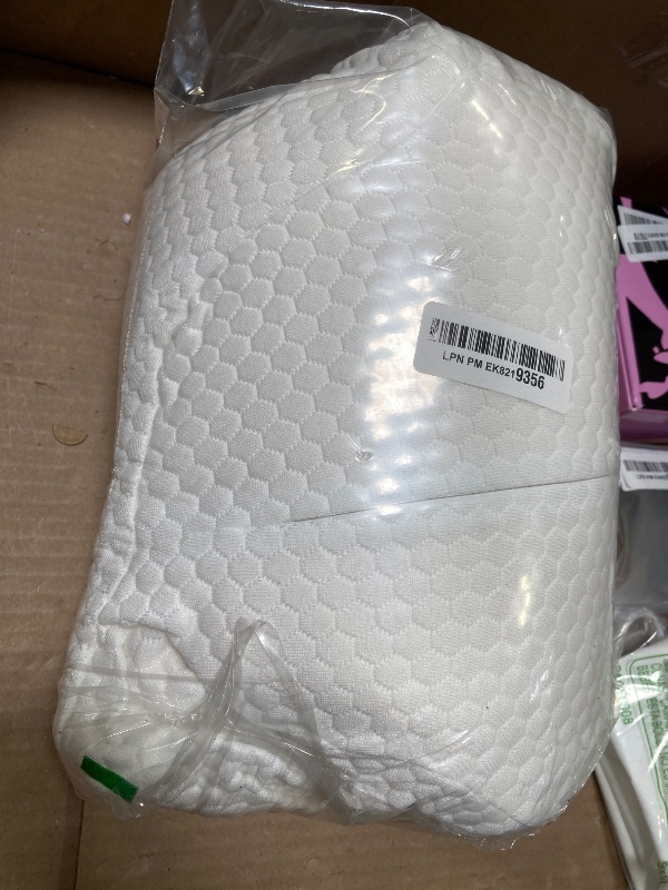 Photo 1 of Benazcap Cervical Neck Beauty Pillow - Back Sleeper Pillow Reduces Pressure on Skin, Sleep on Your Back Comfortably, Wrinkle Prevention Memory Foam Pillow for Neck & Shoulder Pain Relief, White