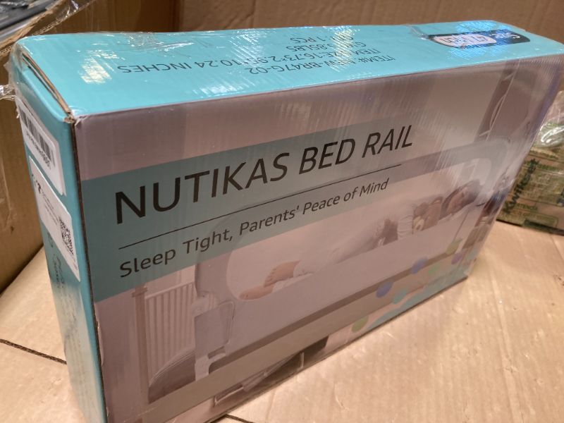 Photo 1 of NUTIKAS Baby Bed Rail Guard for Toddlers - 47" Toddler Bed Side Rails for Twin, Full, Queen Bunk Size Bed Swing Down Bedrail Extral Tall Child Safety Side Railing Guards for Kids