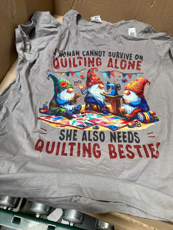 Photo 1 of 2XL---A Woman Cannot Survive On Quilting Alone She Also Needs T-Shirt