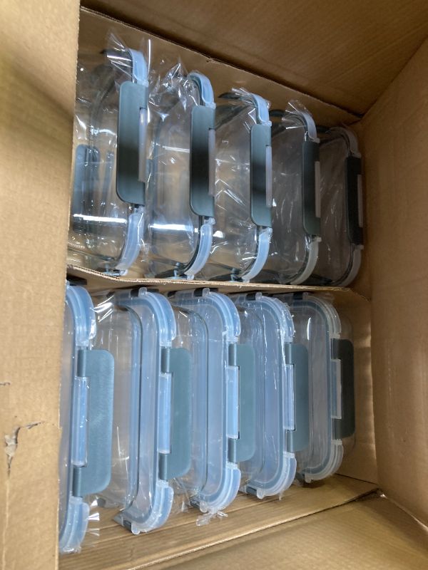 Photo 1 of KOMUEE 10 Packs 30 oz Glass Meal Prep Containers,Glass Food Storage Containers with Lids,Airtight Glass Lunch Bento Boxes,Microwave,Freezer and Dishwasher,Gray