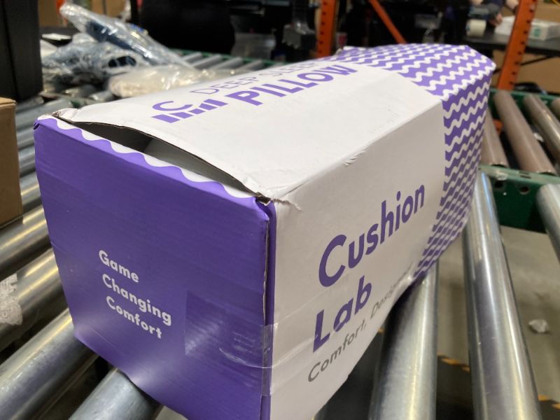 Photo 1 of C CUSHION LAB Deep Sleep Pillow, Patented Ergonomic Contour Design for Side & Back Sleepers, Orthopedic Cervical Shape Gently Cradles Head & Provides Neck Support & Shoulder Pain Relief - Calm Grey