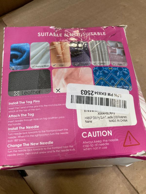 Photo 1 of HABGP Tagging Gun for Clothing with 5 Needles Replacements and 2000 Fastener, (Not Stitch Gun) Handheld Price Tag Gun for Clothes, Garment Pricing Tagging Attacher Gun for Retail Fabric Only