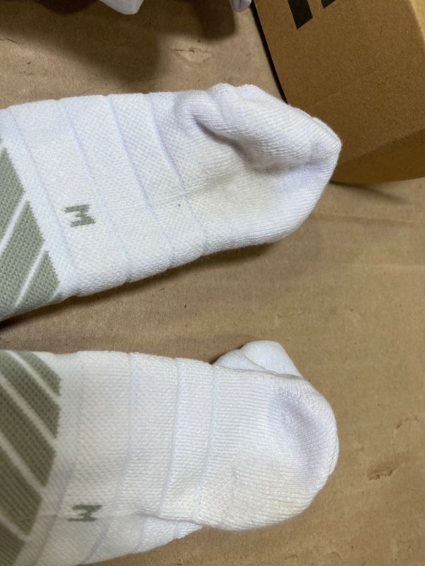 Photo 1 of Hylaea No Show Running Athletic Anti-Blister Wicking Coolmax Socks, Seamless Anti-odor (Medium, 3 Pairs White Style 2)
