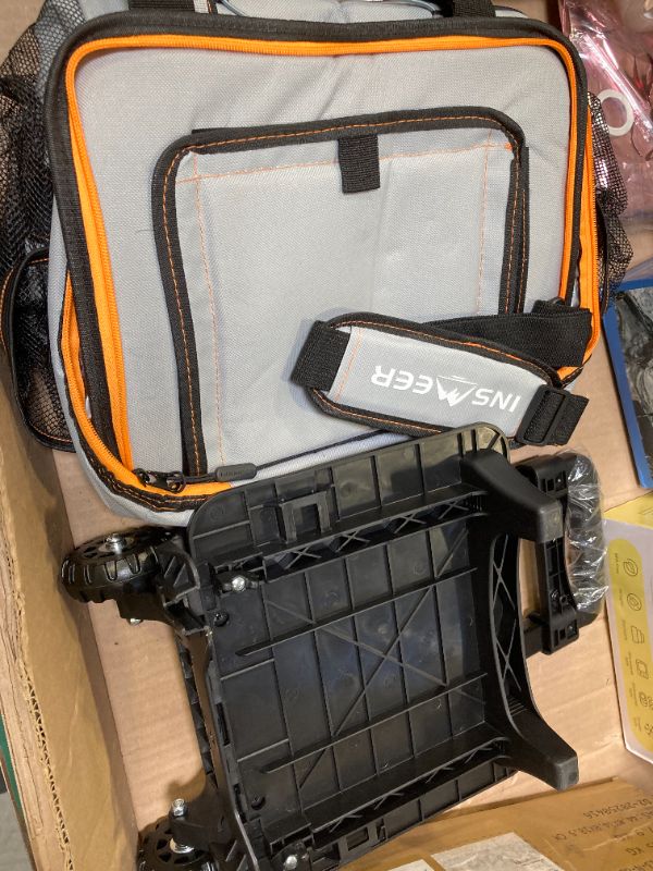 Photo 1 of INSMEER Collapsible Rolling Cooler - 45 Cans/30L,Insulated Cooler Bag with Wheels/Shoulder Strap,Wheeled & 3 Carry Way Cooler Options Available,Large Travel Cooler for Grocery Shopping
