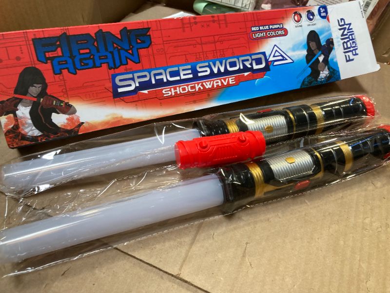 Photo 1 of 2-In-1  Swords Dual Saber(3 Color Changing Led), Fx Sound (Motion Sensitive) and Telescopic Handle for Galaxy War Fighter Warriors, Halloween Party Kid Gift, Christmas Birthday Present