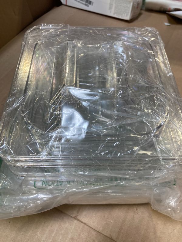 Photo 1 of Lids only-----10 Pack 1/6 Size Clear Polycarbonate Universal Handled Food Pan Lid, 6.9 x 6.3 Inch for Fruits and Vegetables