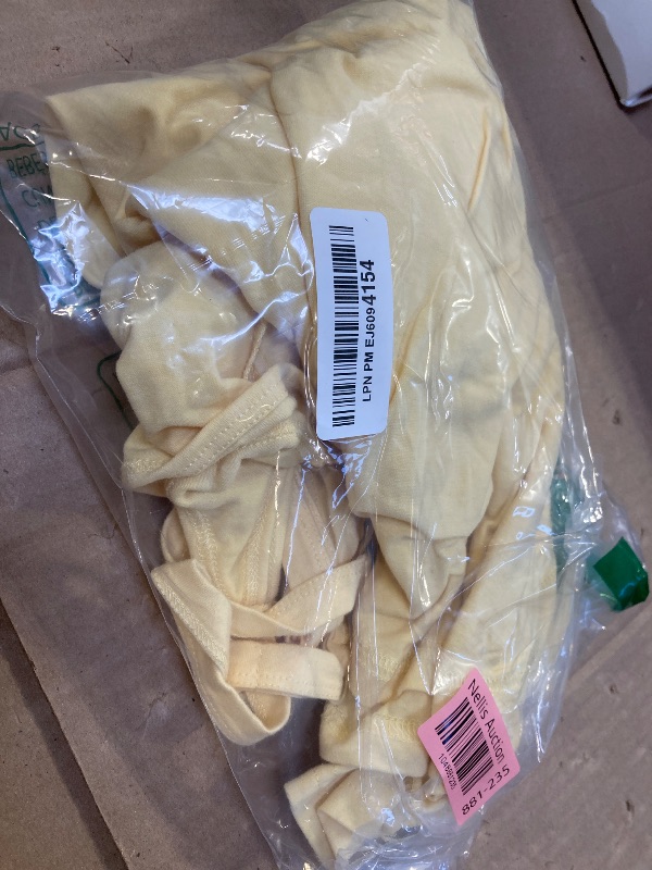 Photo 1 of M--Panadila Womens Summer Sleeveless Mini Dress V Neck Spaghetti Strap Sundress Athletic Short Dress with Pockets (Light Yellow,M)