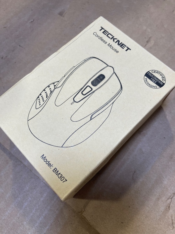Photo 1 of TECKNET Wireless Mouse (2.4G & BT5.0/3.0) Silent 4800 DPI Computer USB A & Bluetooth Mouse 6 Buttons, Wide Compatibility - Grey
