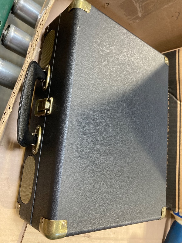 Photo 1 of Vinyl Record Player 3-Speed Bluetooth Suitcase Portable Belt-Driven Record Player with Built-in Speakers RCA Line Out AUX in Headphone Jack Vintage Turntable