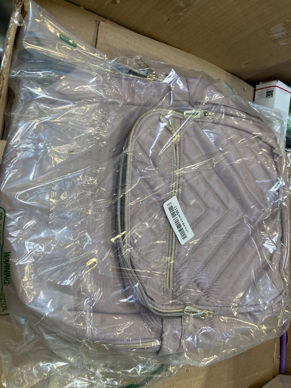 Photo 1 of VANKEAN 15.6 Inch Laptop Backpack for Women Work Bag Fashion with USB Port, Waterproof Stylish Travel Bags Casual Daypacks for College, Business, Light Dusty Pink