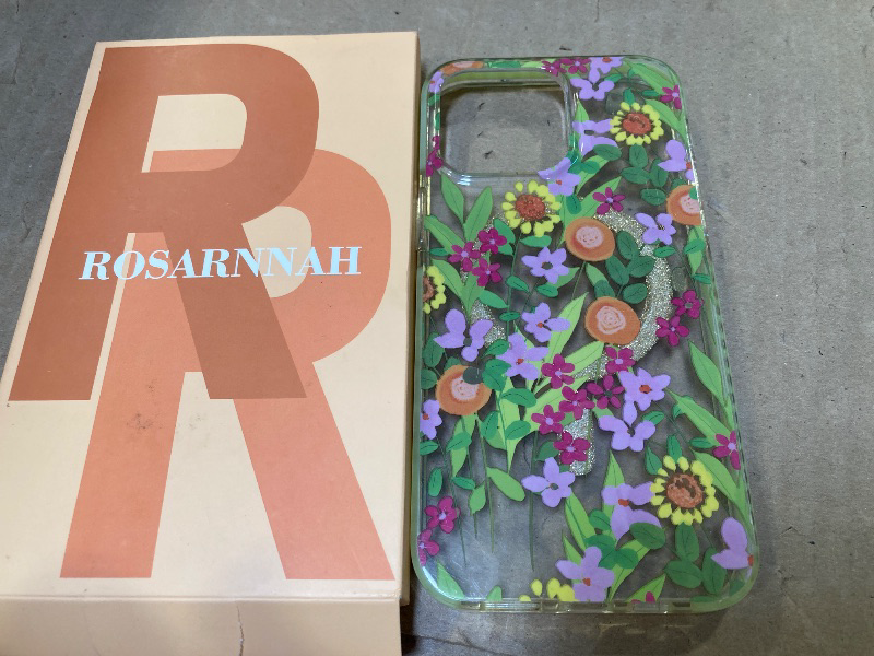 Photo 1 of Rosarnnah Compatible for iPhone 15 Pro Max Case Cute - Durable Shockproof 6.6 ft Drop Impact Phone Case - Funny Passion Flower Design for iPhone 15 Pro Max 6.7"  gren