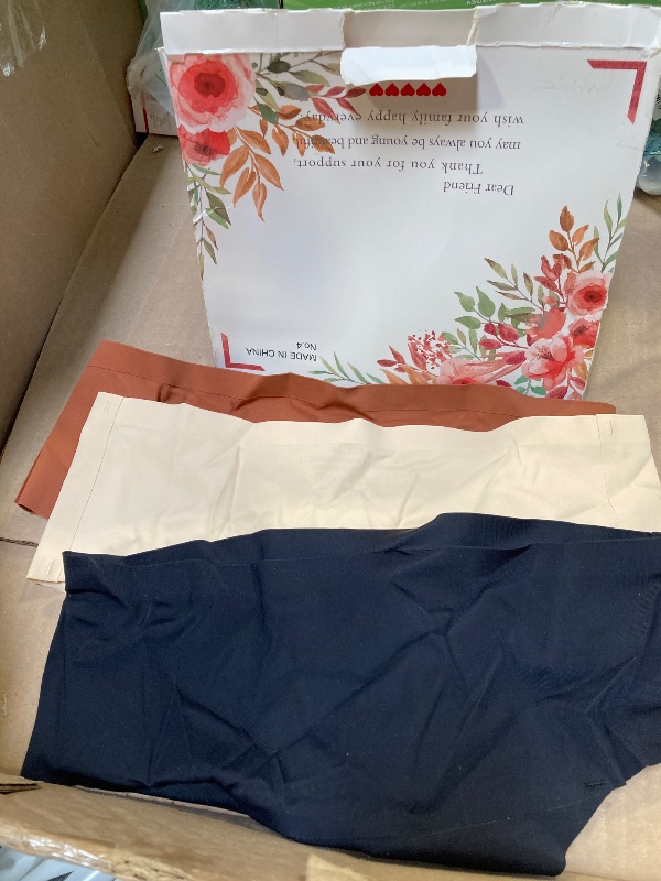 Photo 1 of M---K-CHEONY Seamless Underwear Women No Show Thongs Lightweight Tummy Control Panties High Waisted High Cut Briefs 3PCS