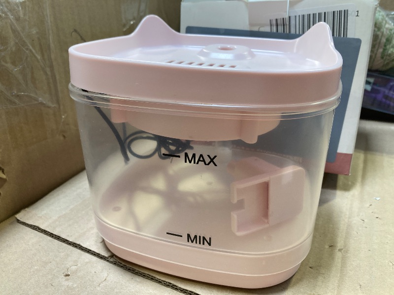 Photo 1 of Veeconn Cat Water Fountain - Quiet Pet Lndoor Water Bowl Dispenser 54oz/1.6L with Replacement Multi-Filtration(2 pcs Filters) Detachable Design Easy Cleaning - Fresh and Clean Water for Pets (Pink)